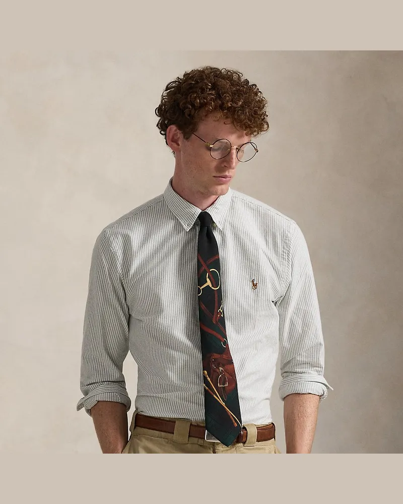 Ralph Lauren Slim-Fit Oxfordhemd mit Streifen Green