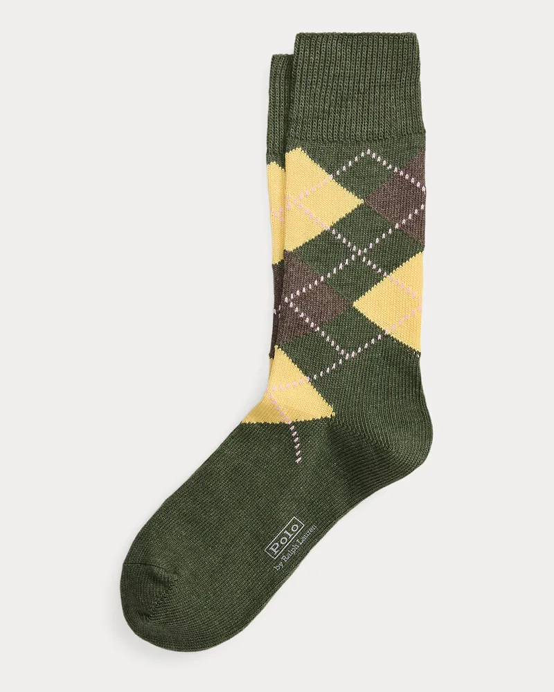 Ralph Lauren Argyle-Socken aus Baumwollmischung Green