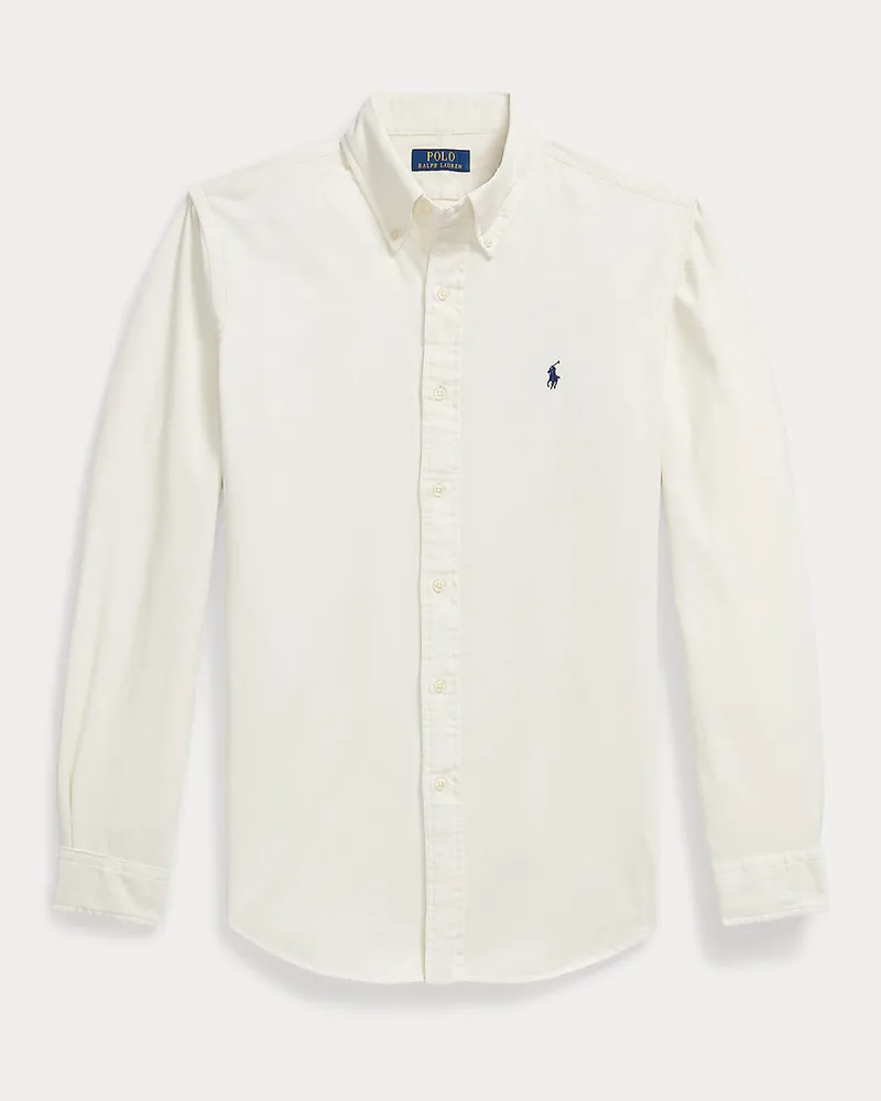 Ralph Lauren Custom-Fit-Kordsamthemd Cream