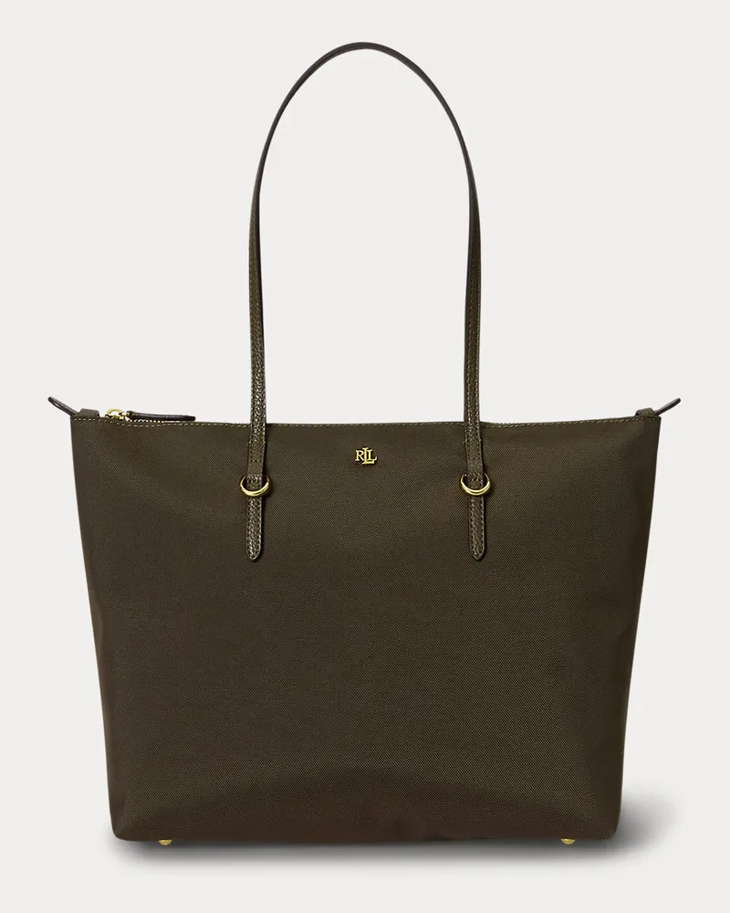 Ralph Lauren Mittelgroße Nylon-Tragetasche Keaton Green