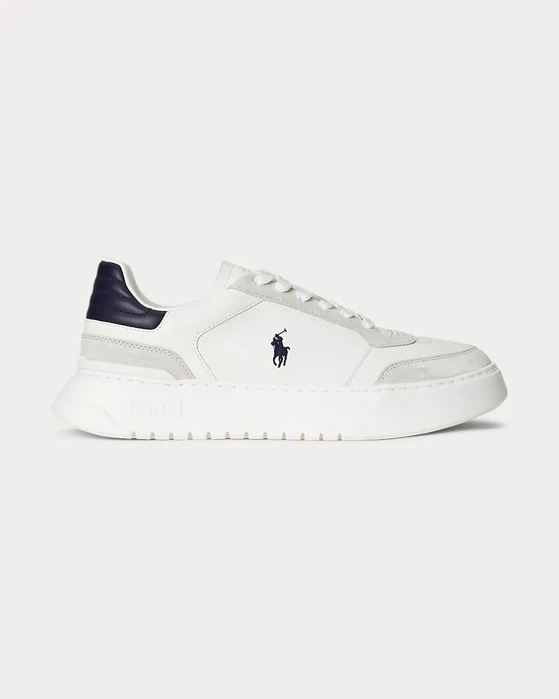 Ralph Lauren Leder-Wildleder-Sneaker RLite Sport White
