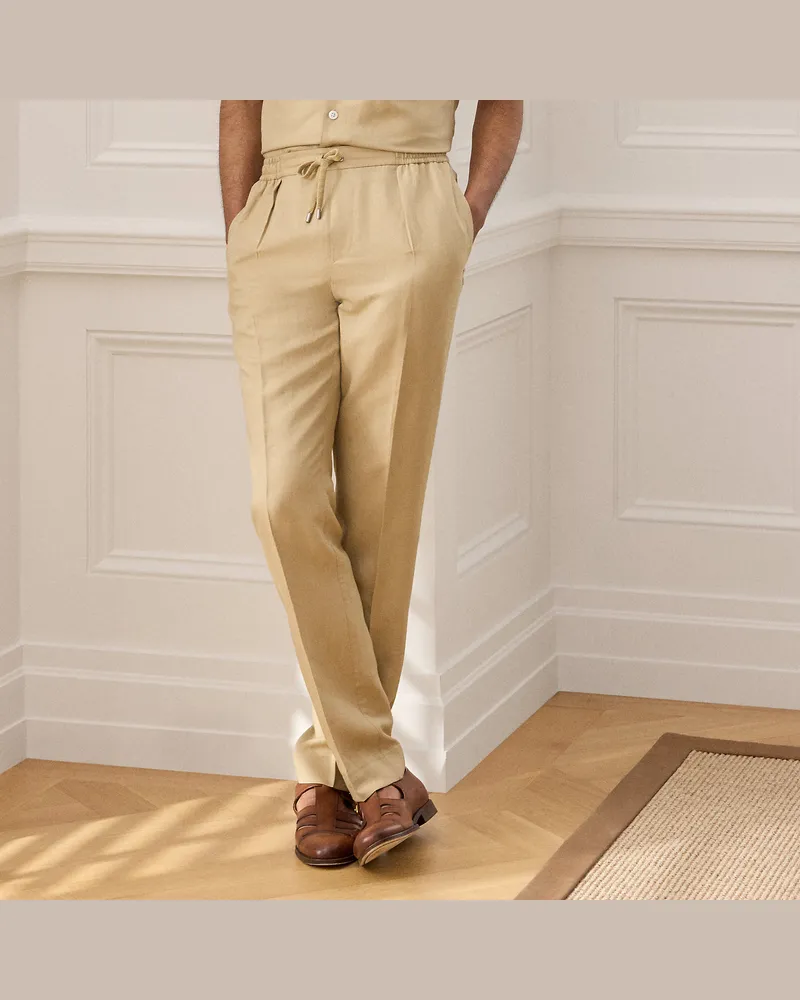 Ralph Lauren Handgeschneiderte Anzughose mit Seide Brown