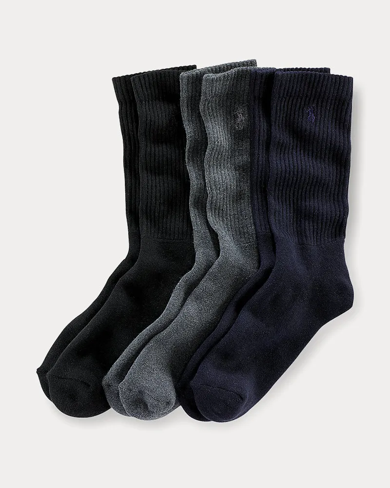 Ralph Lauren 3er-Pack Crew-Socken Blue