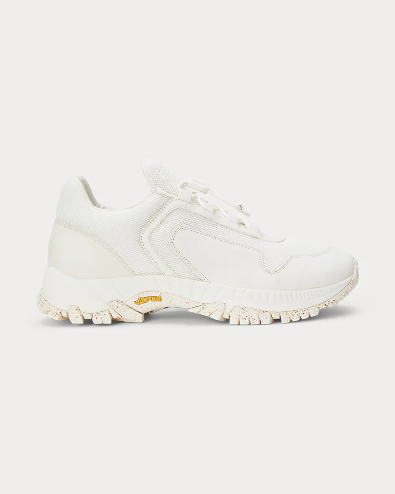 Ralph Lauren Wildleder-Mesh-Sneaker Grayson Cream