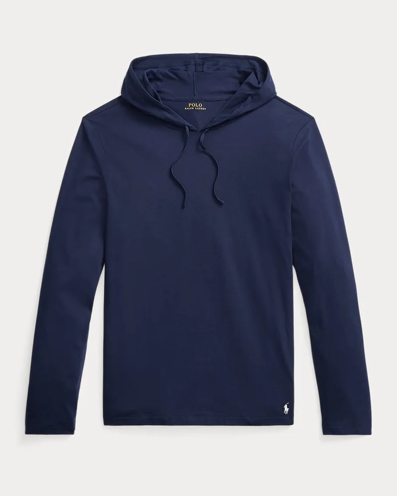Ralph Lauren Kapuzenpullover aus Baumwolljersey Blue