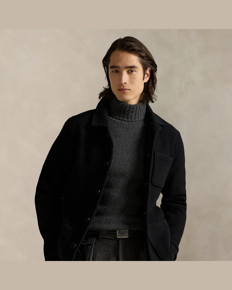 Ralph Lauren Utility-Hemdjacke aus Wollmischung Black