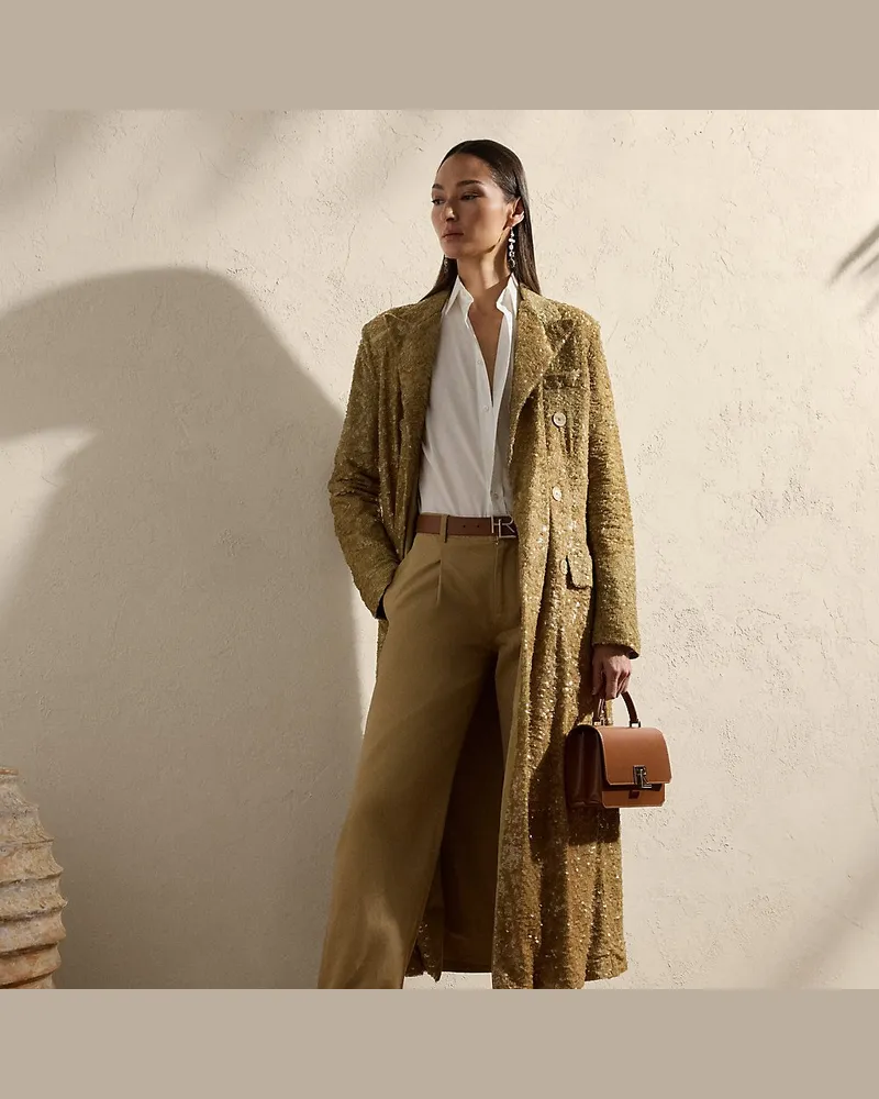 Ralph Lauren Verzierter Mantel Macy aus Tüll Tan