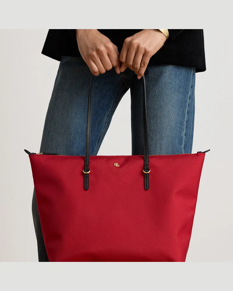 Ralph Lauren Große Nylon-Tragetasche Keaton Red