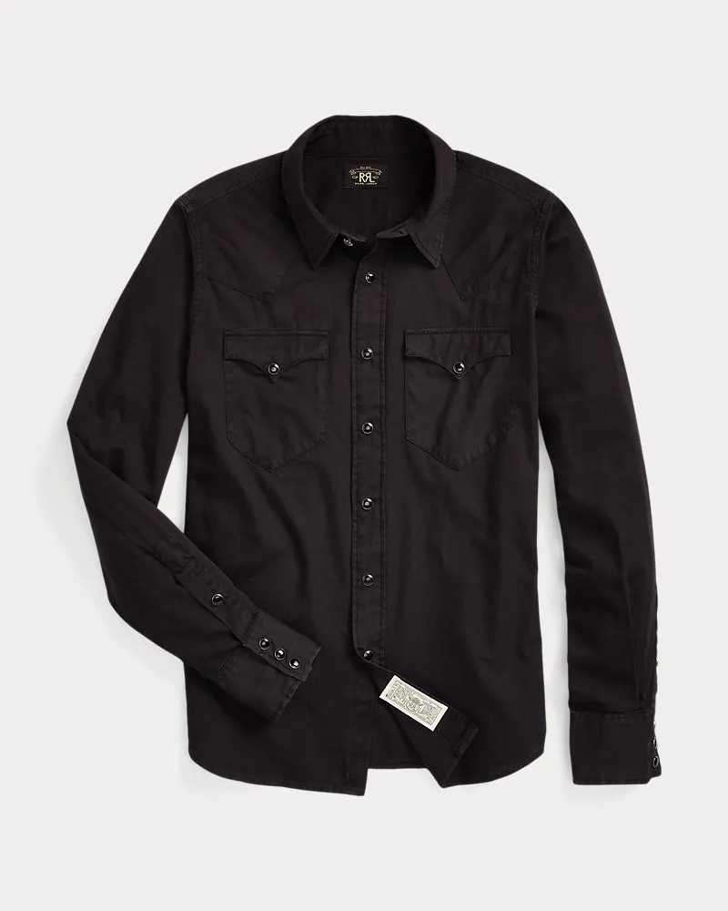 Ralph Lauren Westernhemd aus Baumwolltwill Black