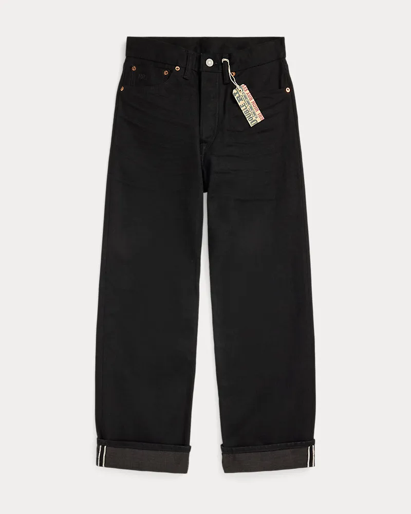 Ralph Lauren Boy-Fit Selvedge-Jeans in Schwarz Black