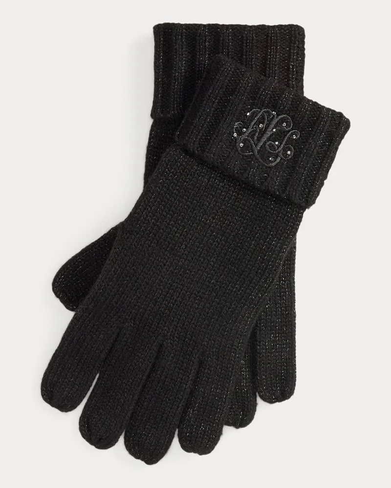 Ralph Lauren Handschuhe mit gesticktem Metallic-Logo Black