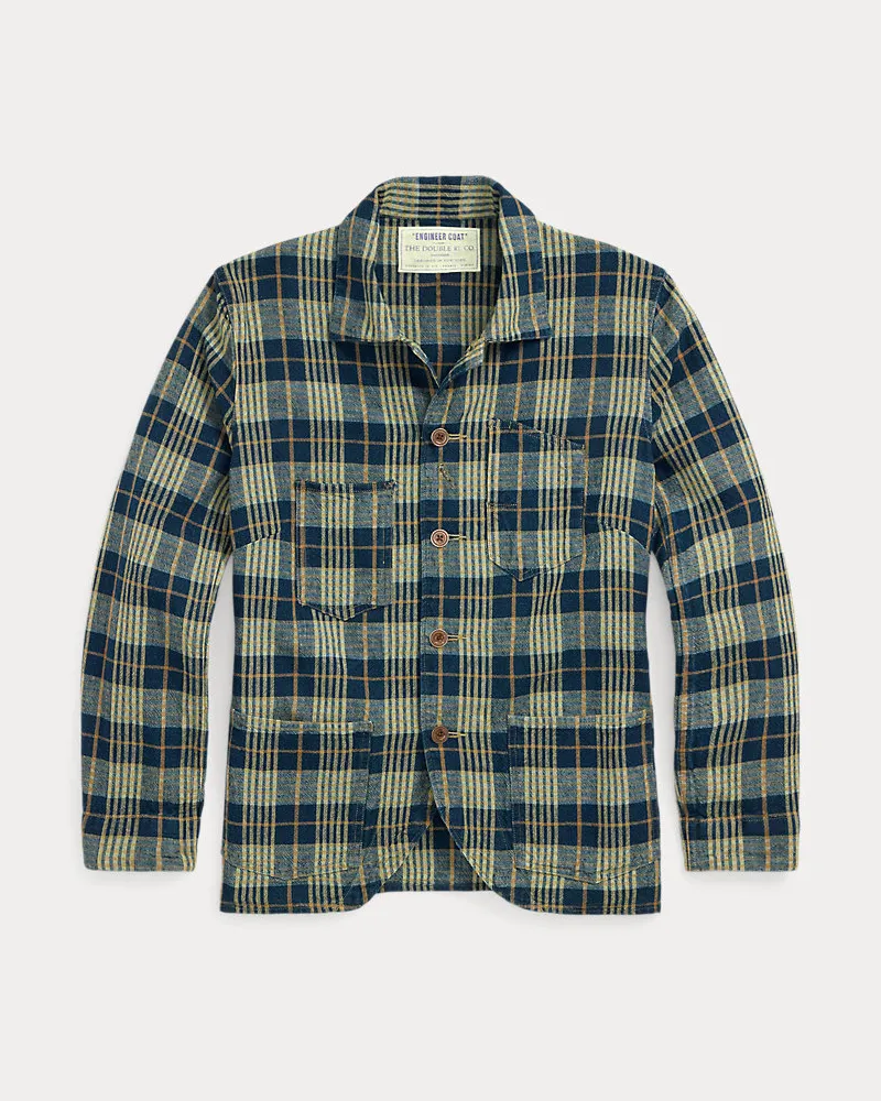 Ralph Lauren Baumwoll-Leinen-Arbeitsjacke in Indigo Blue