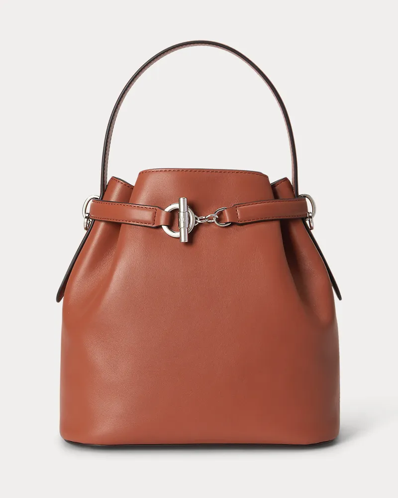 Ralph Lauren Mittelgroße Leder-Beuteltasche Blaike Red