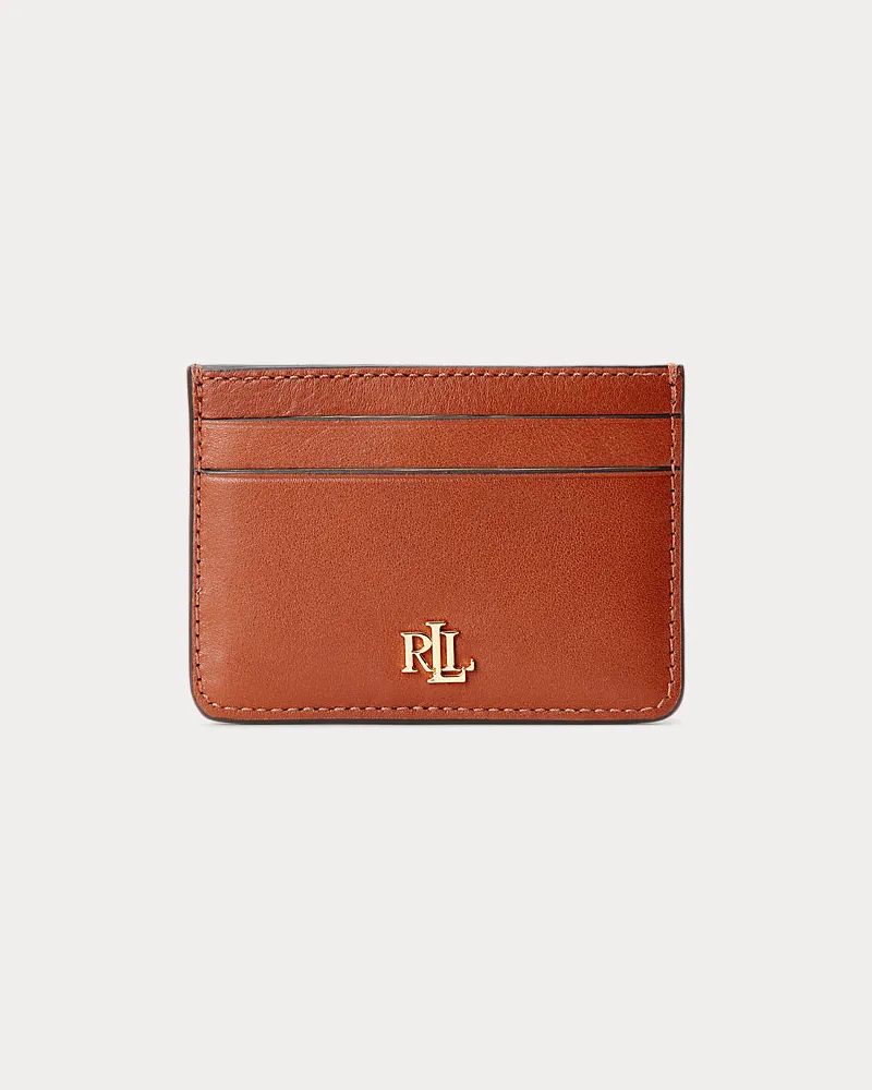 Ralph Lauren Kartenetui aus Leder Tan