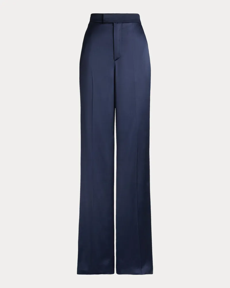 Ralph Lauren Hose Dean aus Stretchsatin Blue