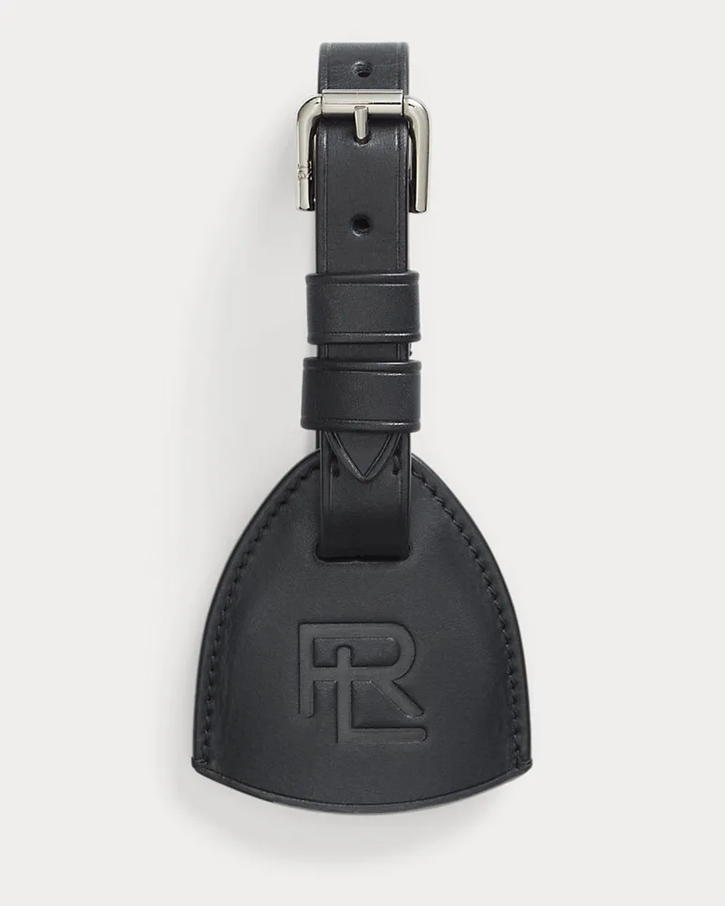 Ralph Lauren AirTag-Etui aus Vachetteleder Black