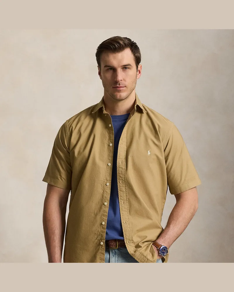 Ralph Lauren Große Größen - Oxford-Freizeit-Kurzarmhemd Tan