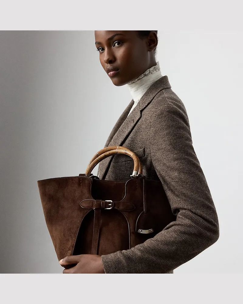 Ralph Lauren Die Tragetasche  Ralph Lauren aus Kalbswildleder Brown
