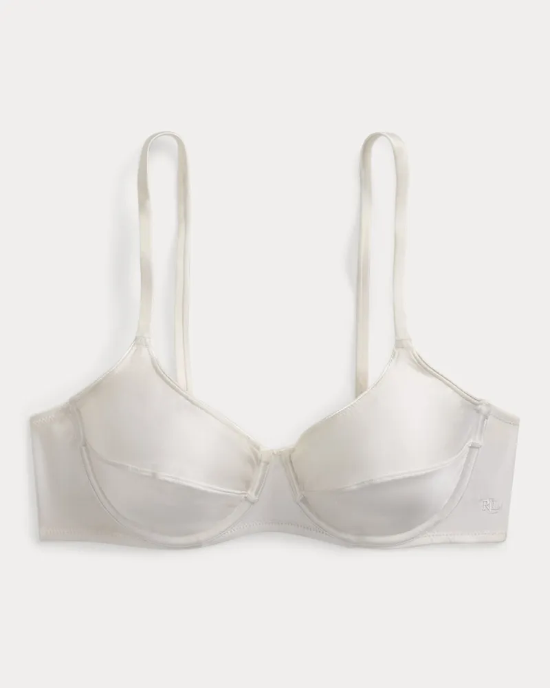 Ralph Lauren Dekolleté-BH aus Satin White