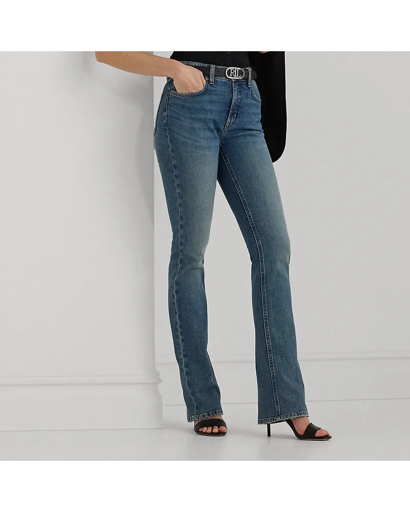 Ralph Lauren Bootcut-Jeans mit hoher Leibhöhe Blue