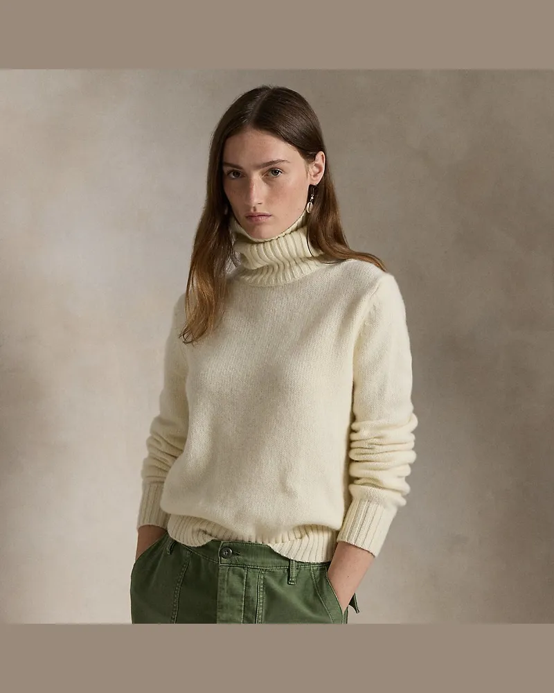 Ralph Lauren Wollpullover mit Rollkragen Cream