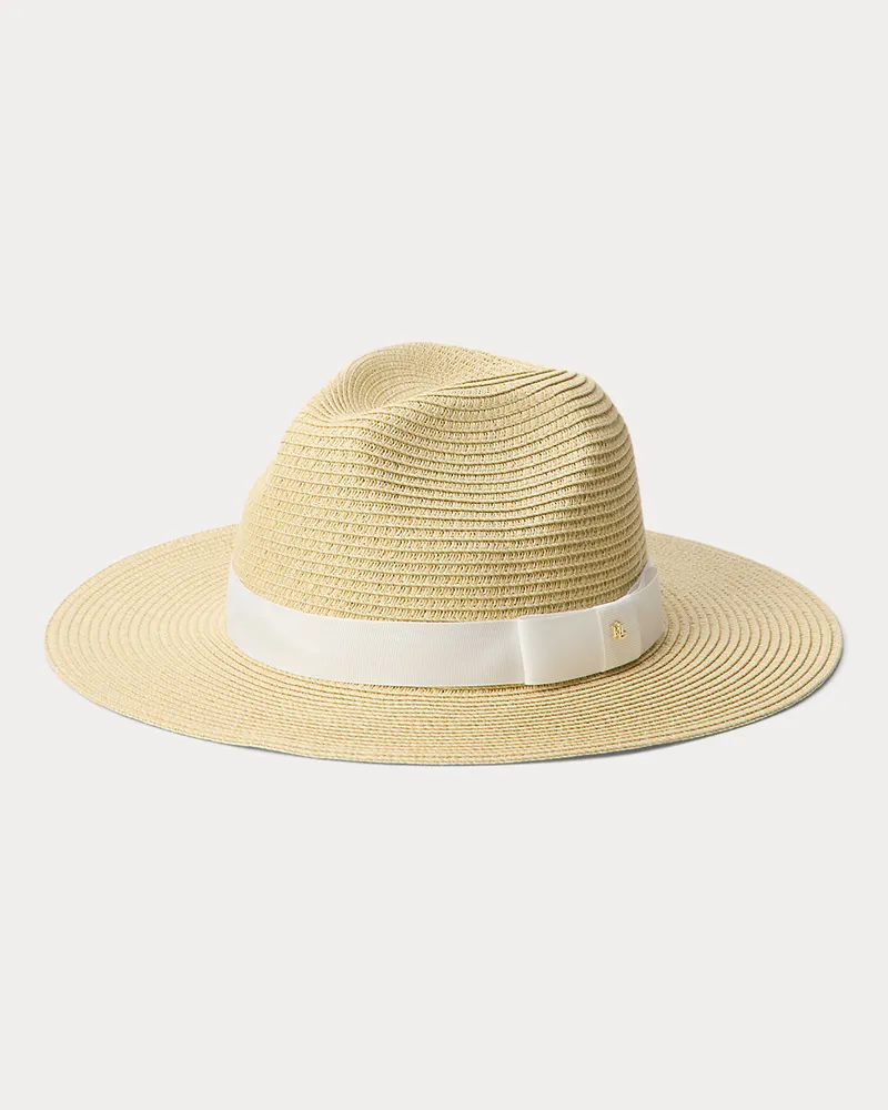 Ralph Lauren Verstaubarer Fedora aus Stroh Natural