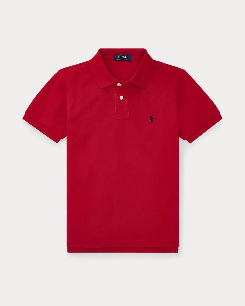 Ralph Lauren Slim-Fit Poloshirt aus Baumwollpiqué Red