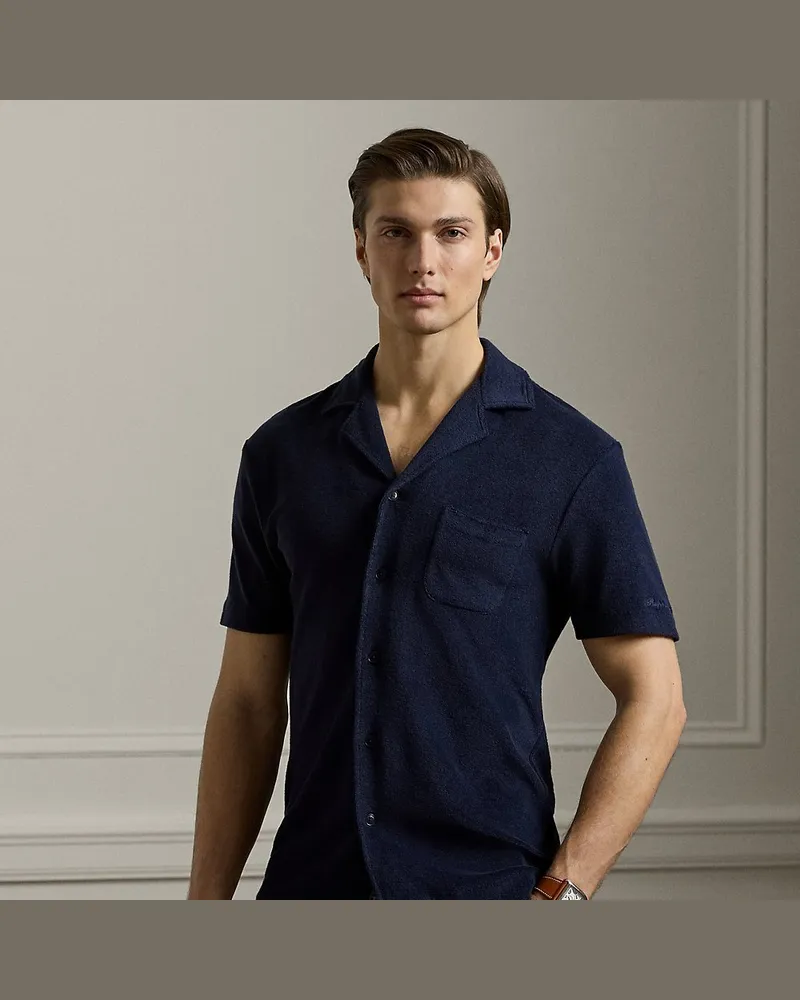 Ralph Lauren Freizeit-Kurzarmhemd Riviera aus Frottee Blue