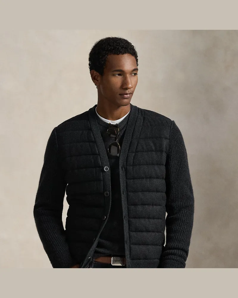 Ralph Lauren Strickjacke aus Wolle und Kaschmir Black