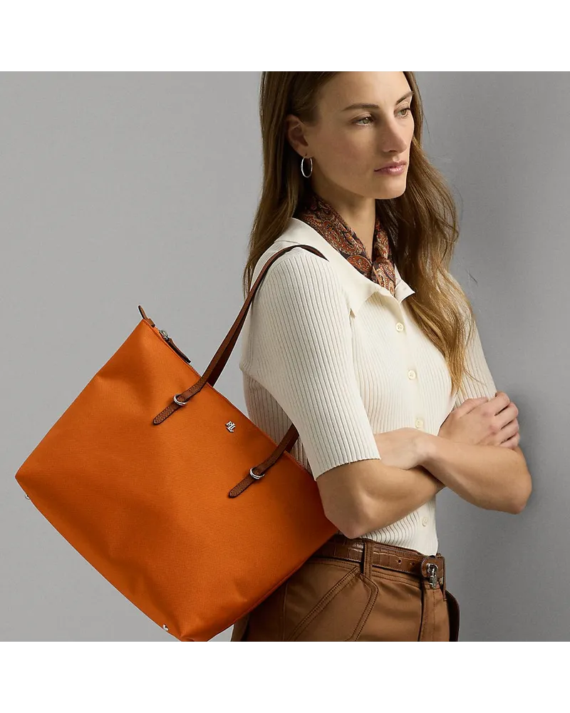 Ralph Lauren Mittelgroße Nylon-Tragetasche Keaton Orange