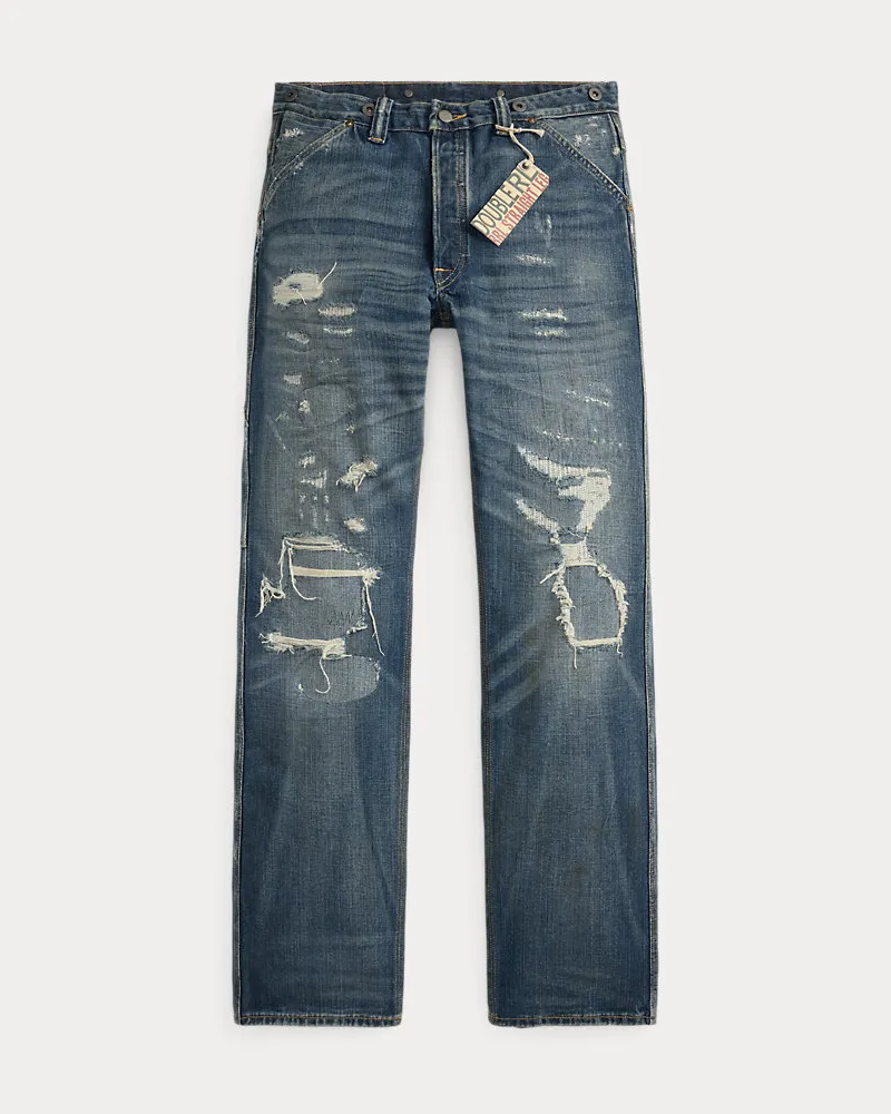 Ralph Lauren Straight-Fit Jeans Brayton in Used-Optik Blue