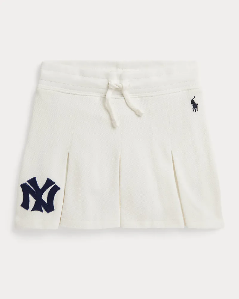 Ralph Lauren Piqué-Skort Polo   Lauren Yankees White
