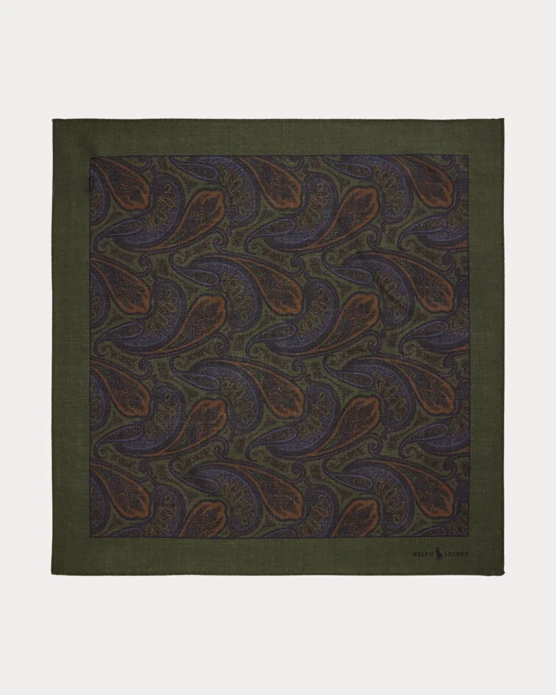 Ralph Lauren Woll-Bandana mit Paisley-Motiv Green