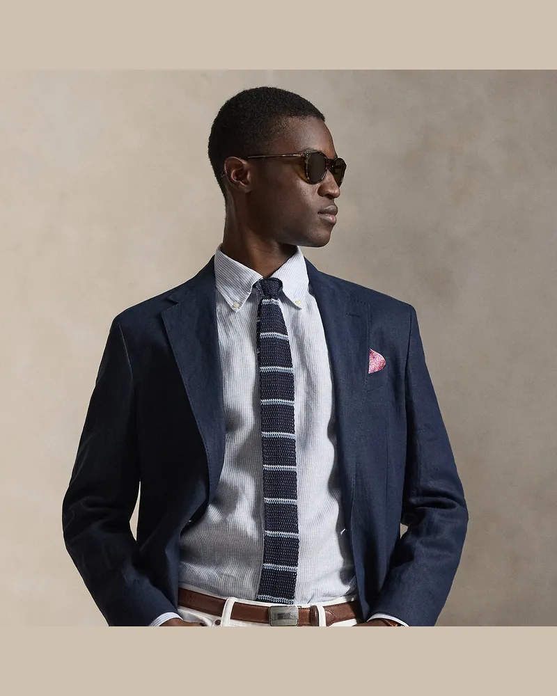 Ralph Lauren Tailored-Fit Leinen-Anzugjacke Polo Soft Blue