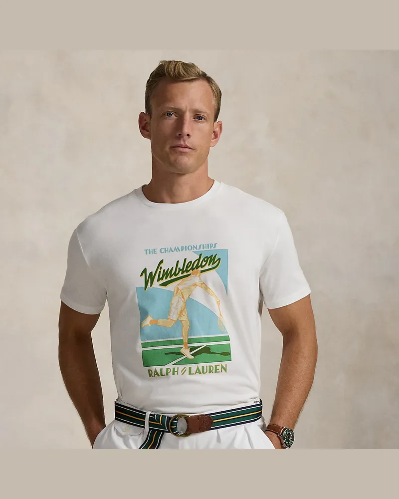 Ralph Lauren Classic-Fit Logo-T-Shirt Wimbledon White