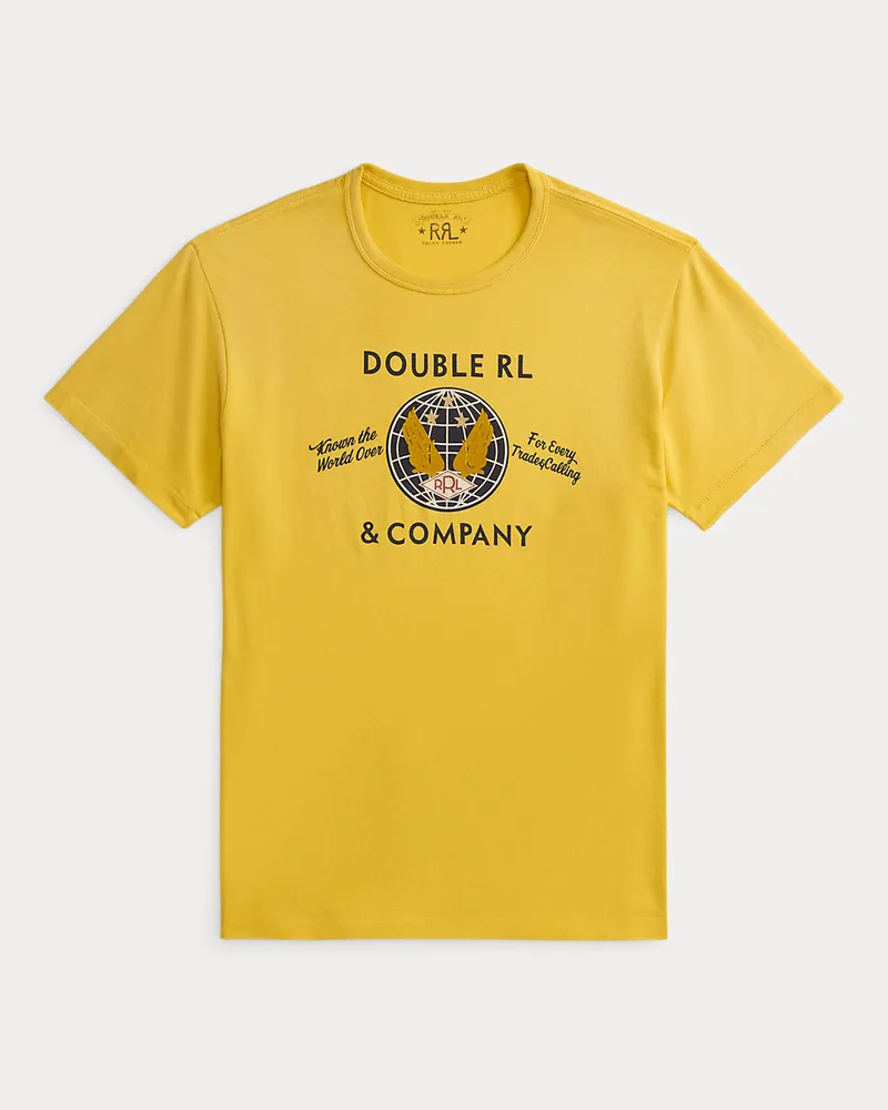 Ralph Lauren Jersey-T-Shirt mit Grafik Yellow