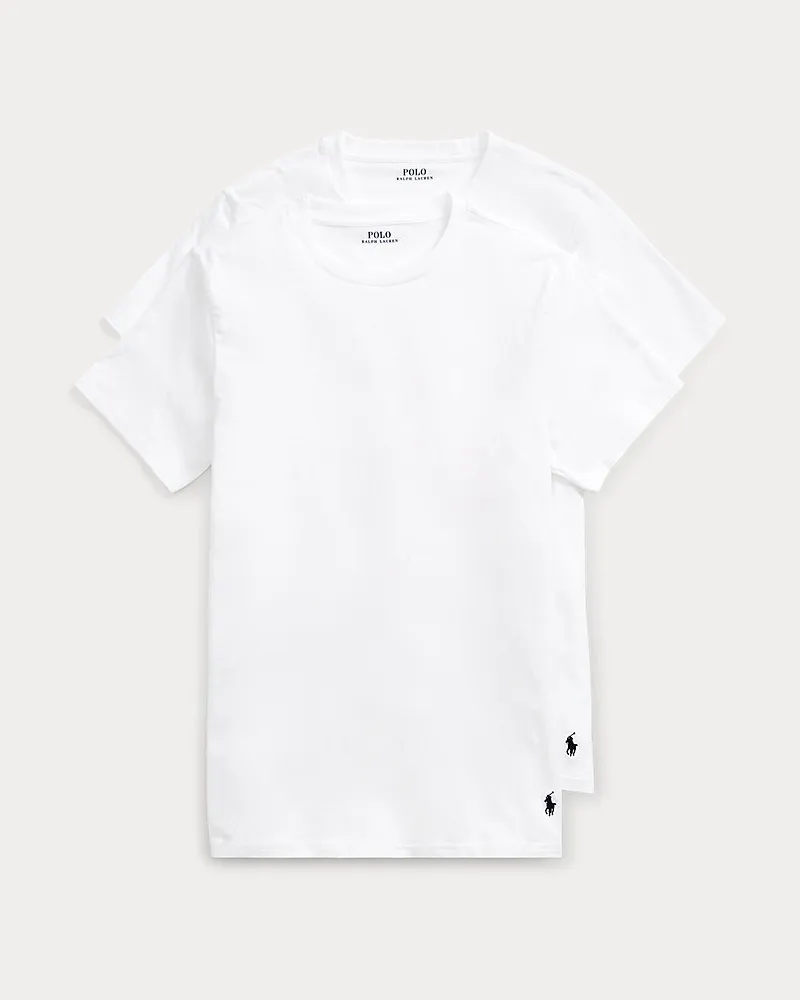 Ralph Lauren 2er-Pack klassische Rundhals-Unterhemden White