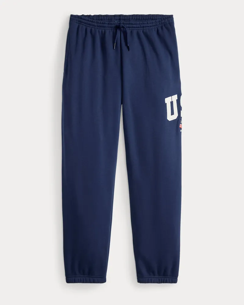 Ralph Lauren Fleece-Jogginghose mit Flagge Blue