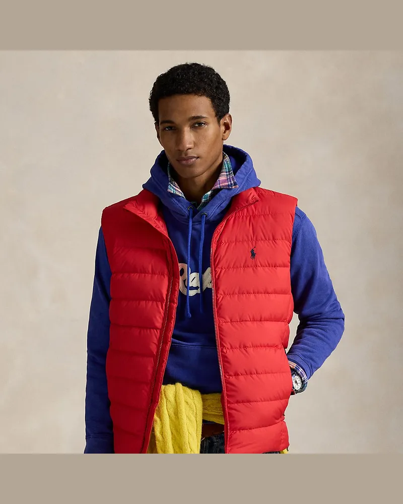 Ralph Lauren Die verstaubare Daunenweste Colden Red
