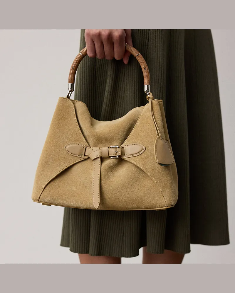 Ralph Lauren Die Kalbswildledertasche  Ralph Lauren mit Griff Tan
