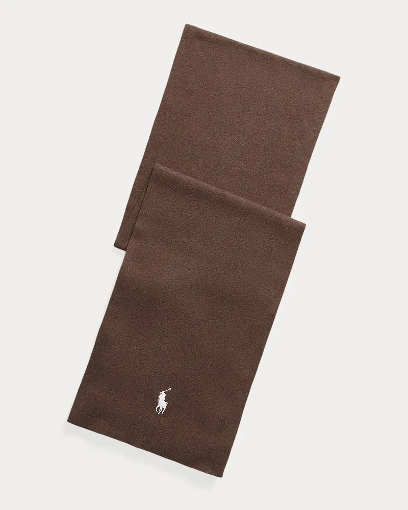 Ralph Lauren Schal aus gekämmter Baumwolle Brown