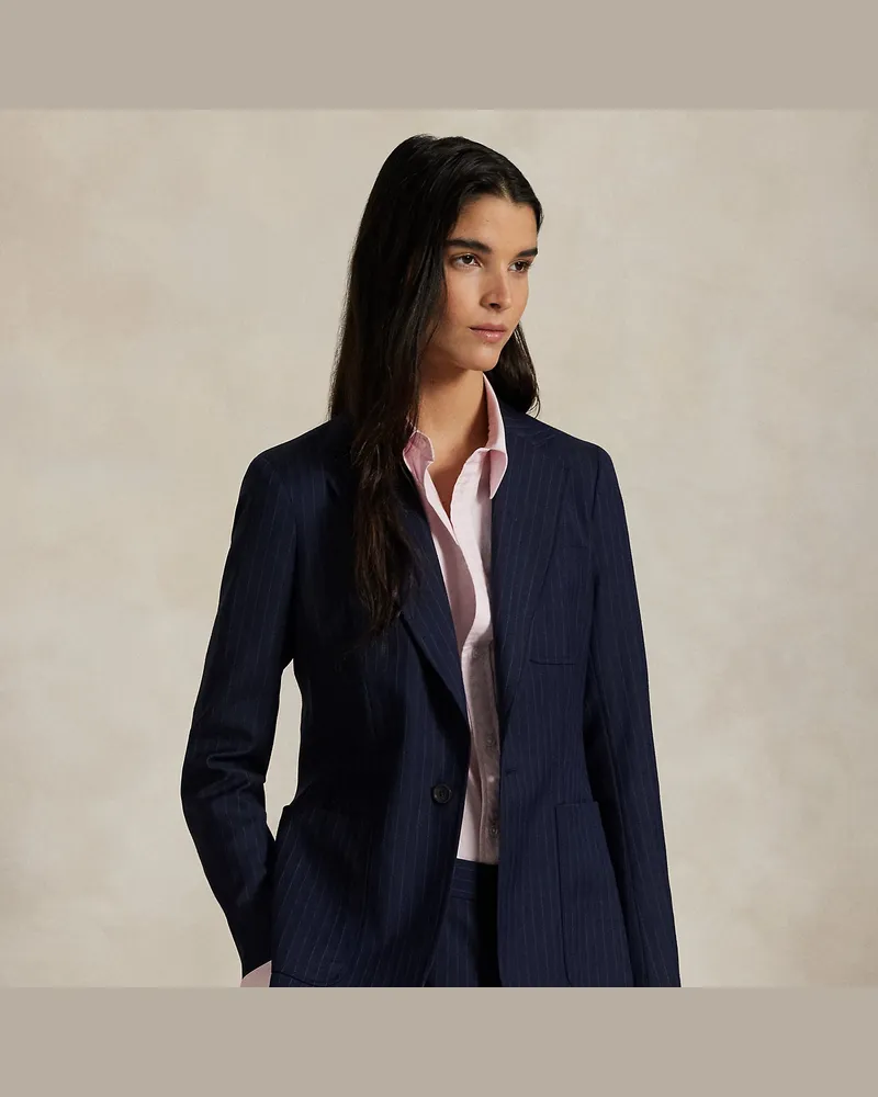 Ralph Lauren Einreihiger Blazer mit Nadelstreifen Multi