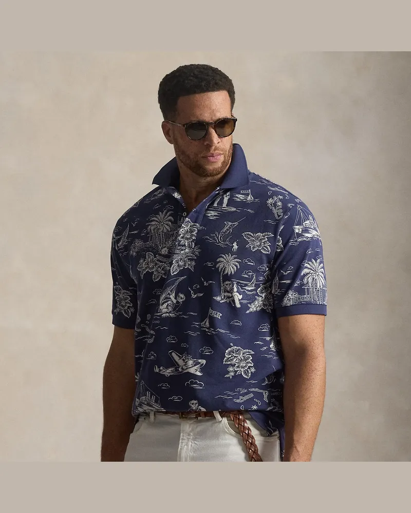 Ralph Lauren Große Größen - Piqué-Poloshirt mit Polo Bear Blue