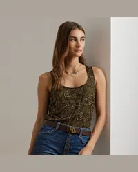 Ralph Lauren Ärmelloses Paisley-Top mit Pailletten Multi