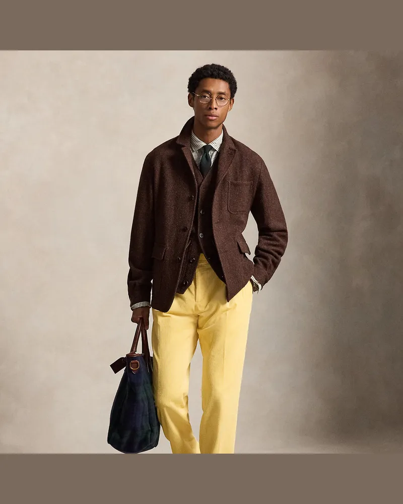 Ralph Lauren Anzughose aus Kordsamt Yellow