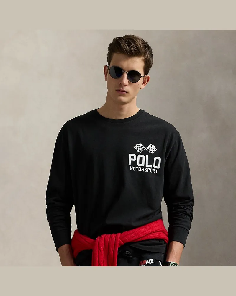 Ralph Lauren Classic-Fit T-Shirt aus Flammgarn-Jersey Black