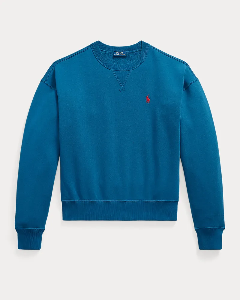 Ralph Lauren Rundhals-Sweatshirt aus Fleece Blue