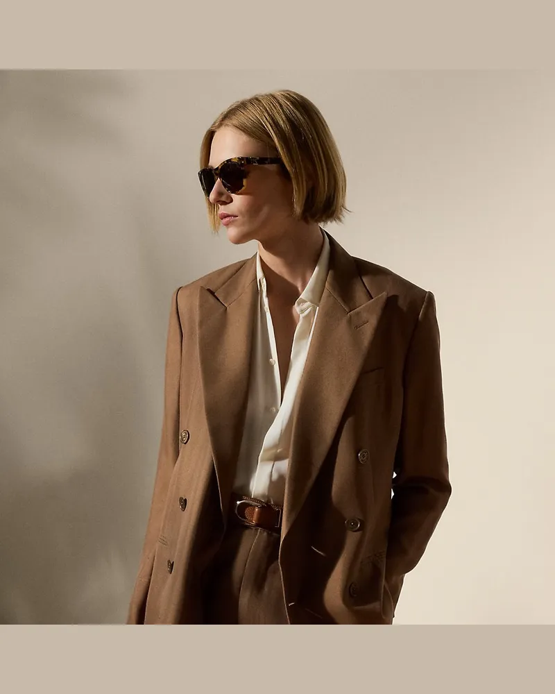 Ralph Lauren Jacke Timothy aus Shantungseide Brown