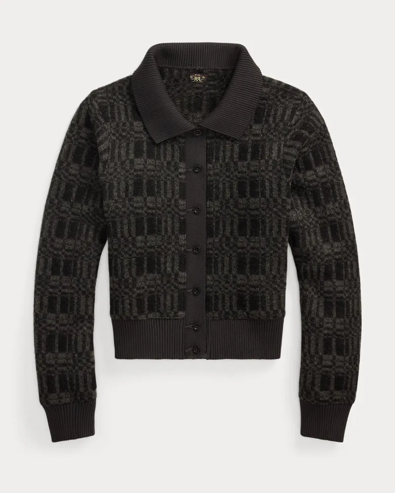 Ralph Lauren Jacquard-Strickjacke aus Wollmischung Brown