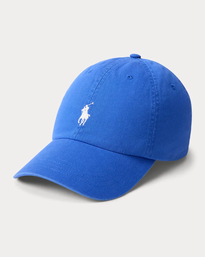 Ralph Lauren Klassische Baumwollchino-Baseballkappe Blue